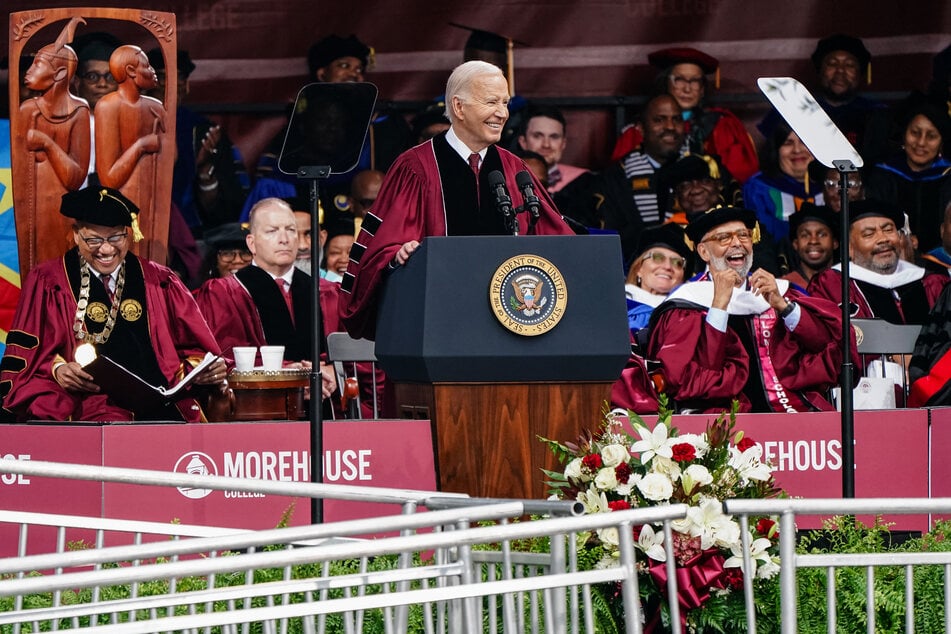 Biden says Gaza protester voices "should be heard" in speech at MLK's university