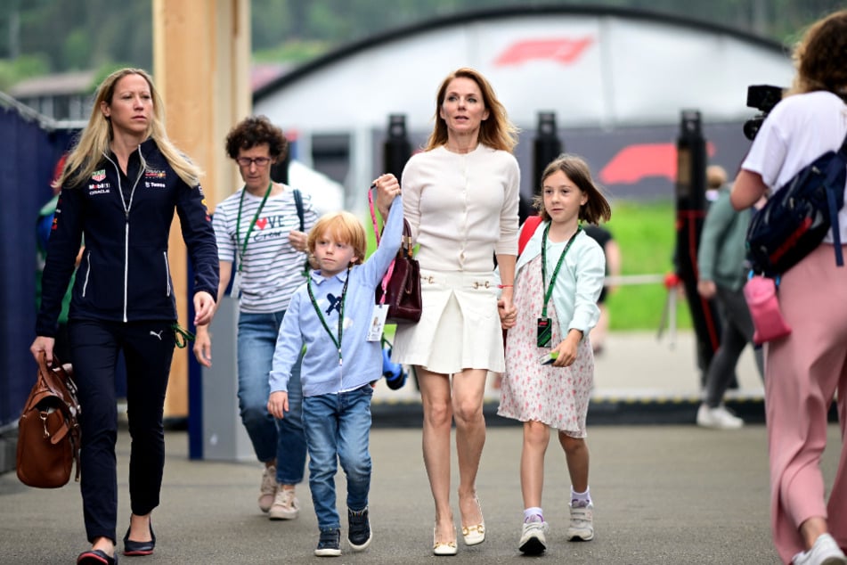 Geri Halliwell mit ihren Kindern beim Großen Preis von Österreich. (Archivfoto)